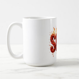 Pittige Chilipeper Vuur Typografie Foodie Heet Sau Koffiemok