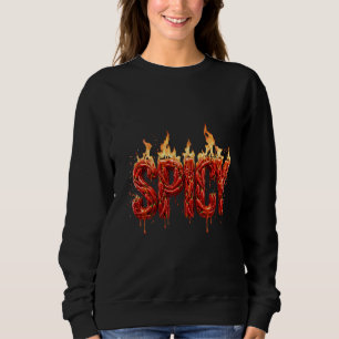 Pittige chilipeper vuur typografie foodie hete sau trui