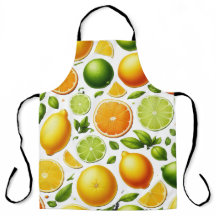 Pittige Citrus Oogst Schort – Sinaasappel & Limoen