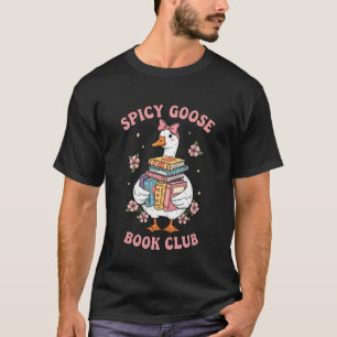 Pittige Gans Boekclub Funny Smut Lezer Retro Boek T-shirt