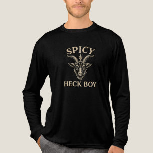 Pittige Heck Boy Sarcastische Chilipeper Funny Keu Tri-Blend Shirt