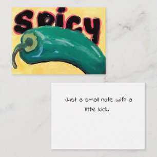 Pittige Jalapeño Mini Notitiekaart Notitiekaartje
