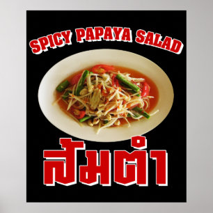Pittige Papajasalade [Som Tam] ... Thais Lao Voeds Poster