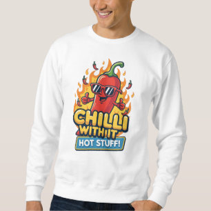Pittige Peper Tee – “Chilli Erbij” Cartoon Ontwerp Trui