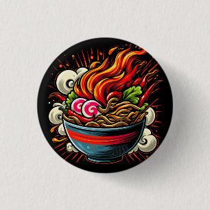 Pittige Ramen Japanse Noedel Straatkunst Ronde Button 3,2 Cm