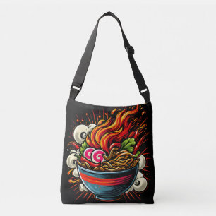 Pittige Ramen Japanse Noodle Straatkunst Crossbody Tas