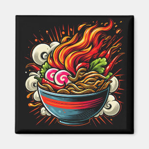 Pittige Ramen Japanse Noodle Straatkunst Magneet