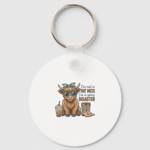 Pittige Ramp Hoogland Koe Coffee Western Shirt D Sleutelhanger