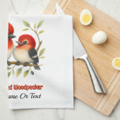 pittige roodharige specht theedoek (Quarter Fold)