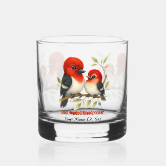 pittige roodharige specht whisky glas