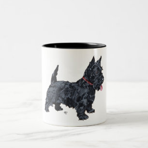 Pittige Scottie Hond Tweekleurige Koffiemok