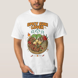 Pittige Suki Liefhebber Hot Pot Illustratie T-shirt