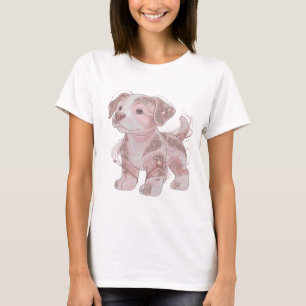 Pittige Zilver BABY DOG Slogan Design T-shirt