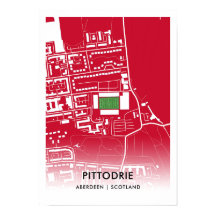 Pittodrie Stadium Poster - thuisbasis van Aberdeen