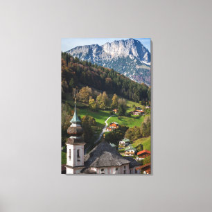 Pittoresk Beierse dorp, Duitsland Canvas Afdruk