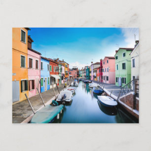 Pittoresk Burano-eiland Venetië Italië Ansichtkaar Briefkaart