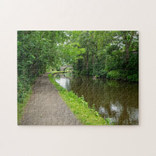 Pittoresk jaagpad van het Rochdale-kanaal bij Ludd Legpuzzel