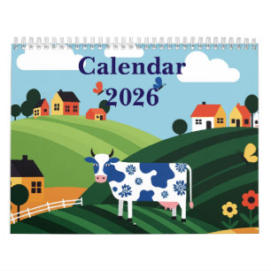 Pittoresk landschap kalender