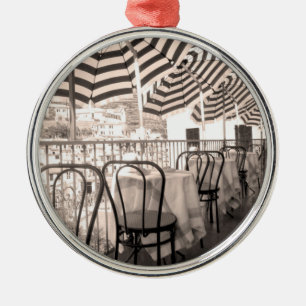 Pittoresk restaurantbalkon, Italië Metalen Ornament