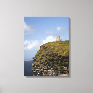 Pittoreske kliffen van Moher en O'Brien's Toren. Canvas Afdruk