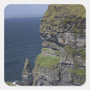 Pittoreske kliffen van Moher en O'Brien's Tower Vierkante Sticker