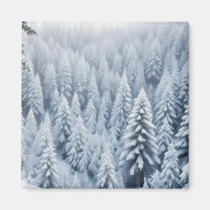 Pittoreske Landschap Bergen Winter Natuur Kalm Magneet