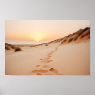 Pittoreske Landschap Woestijn Natuur Achtergrond A Poster