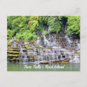 Pittoreske Twin Falls Rock Island Briefkaart