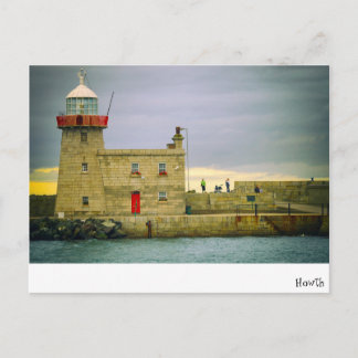 Pittoreske vuurtoren van Howth Harbour, Ierland -  Briefkaart