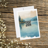Pittoresque Aquarelle Pine Arbre Lakeside RSVP