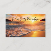 Pittoresque Beach Realtor Paradise Cartes de visit (Devant)