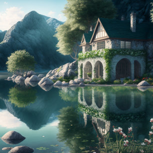 Pittoresque Lakeside View Jigsaw Puzzle