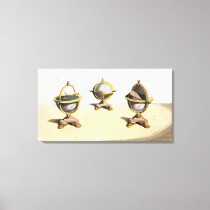 Pitt's Cabinett Wereldbol-schrijftabel Canvas Afdruk