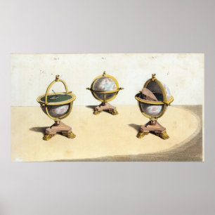 Pitt's Cabinett Wereldbol-schrijftabel Poster