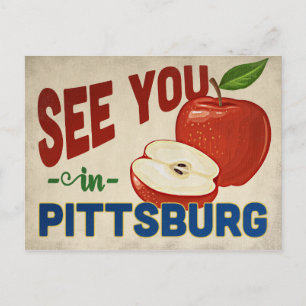 Pittsburg California Apple - Vintage Travel Briefkaart
