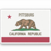 Pittsburg Californië Sticker (Voorkant)