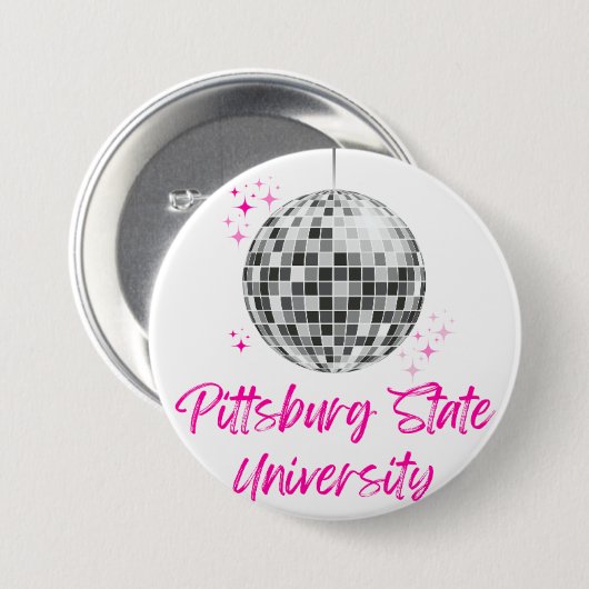 Pittsburg State University Disco Ronde Button 7,6 Cm (Voorkant /achterkant)