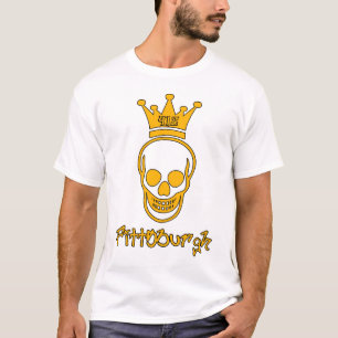 Pittsburgh 412 Skull-Shirt - zwart en goud T-shirt