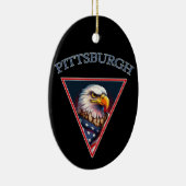 Pittsburgh American Bald Eagle Keramisch Ornament (Rechts)
