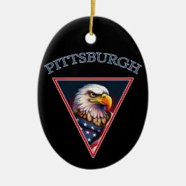 Pittsburgh American Bald Eagle Keramisch Ornament