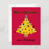 Pittsburgh Christmas Feestdagenkaart (Voorkant / Achterkant)