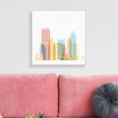 Pittsburgh | City Skyline Canvas Afdruk (Insitu (Woonkamer))