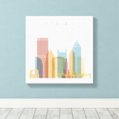 Pittsburgh | City Skyline Canvas Afdruk (Insitu (Houten vloer))