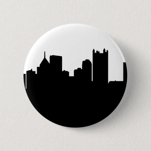 Pittsburgh City Skyline Ronde Button 5,7 Cm (Voorkant)