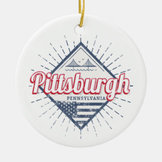 Pittsburgh City Verenigde Staten Pennsylvania Vere Keramisch Ornament