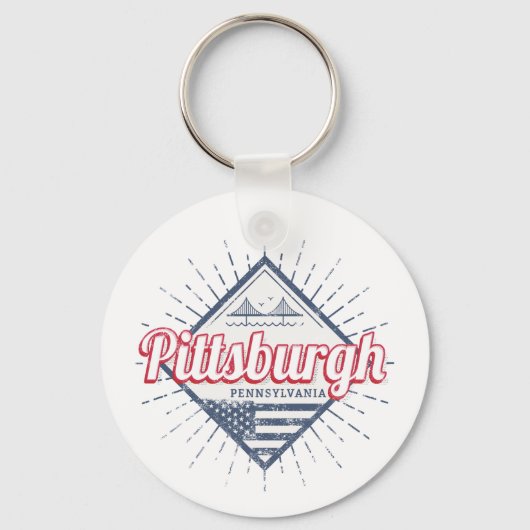 Pittsburgh City Verenigde Staten Pennsylvania Vere Sleutelhanger (Voorkant)