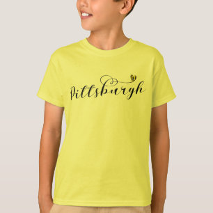 Pittsburgh City vlag in het hart T-shirt