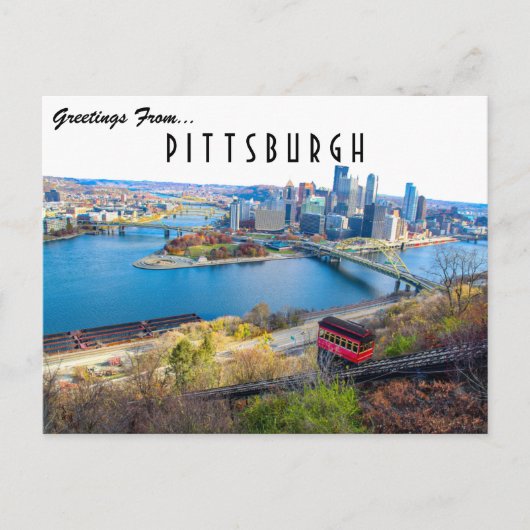 Pittsburgh Cityscape Briefkaart (Voorkant)