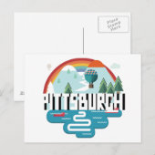 Pittsburgh | Cityscape Design Briefkaart (Voorkant / Achterkant)