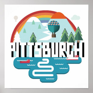 Pittsburgh   Cityscape Design Poster